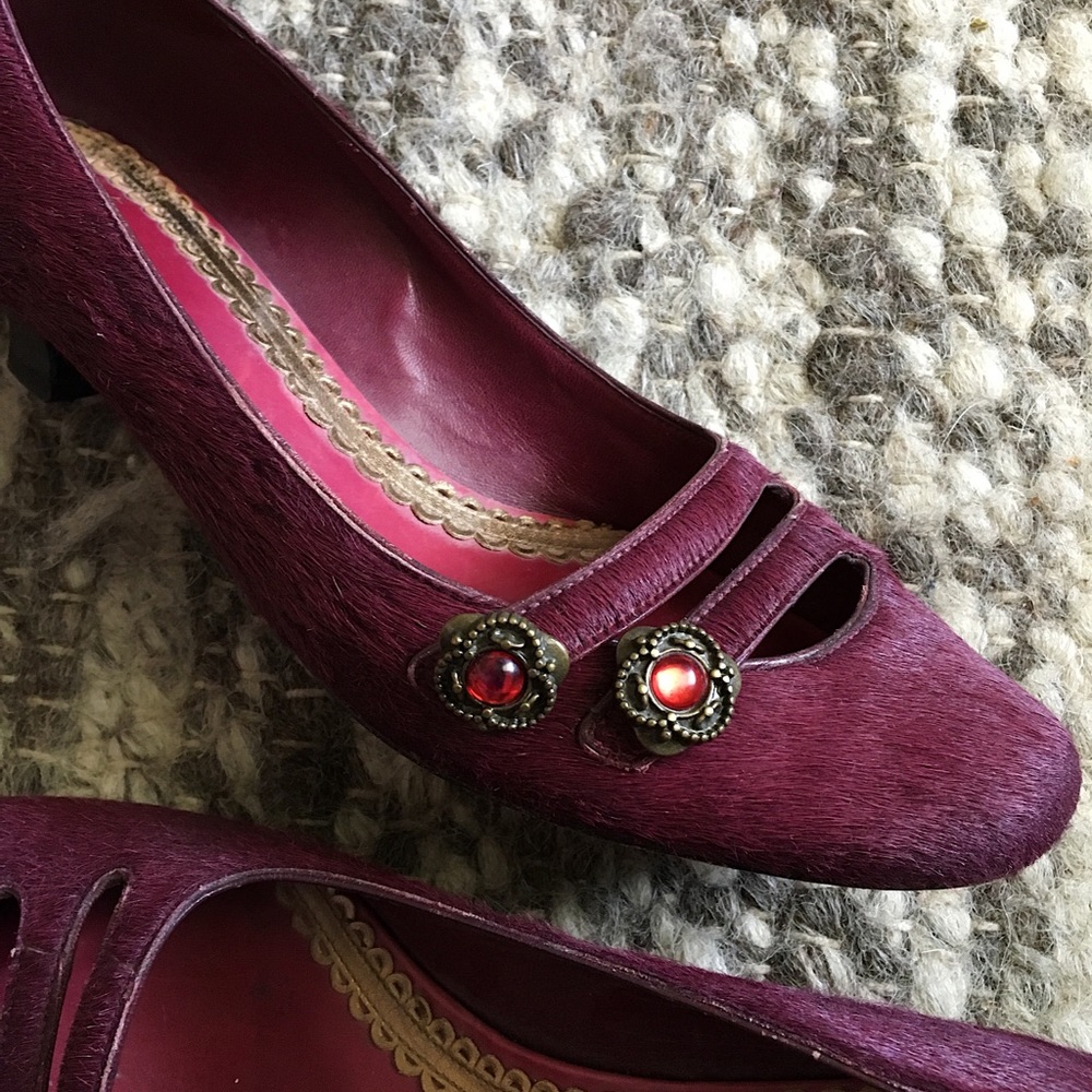 J Vincent Cow hair heels